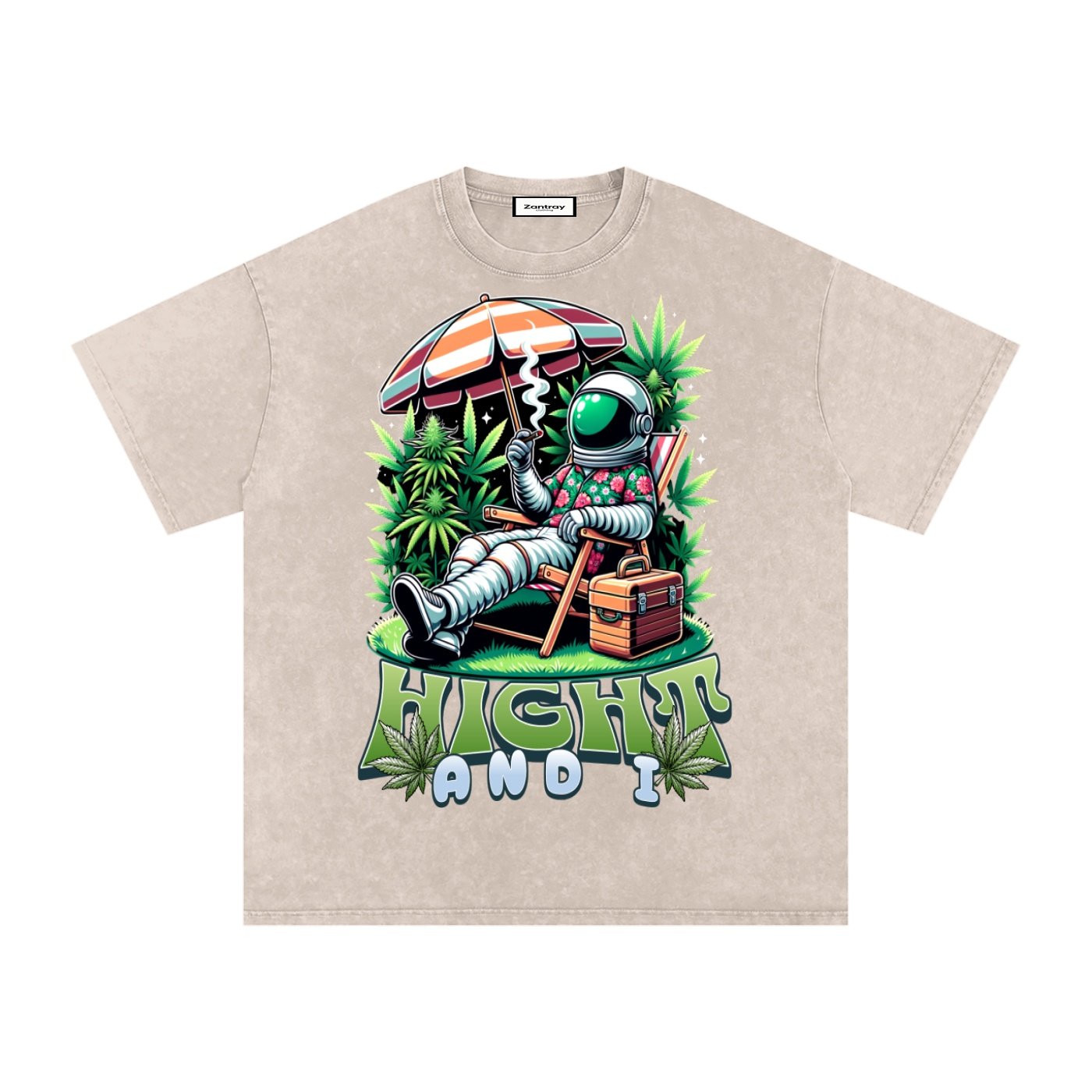 Snow Washed Oversized Cotton T-Shirt - Image 13
