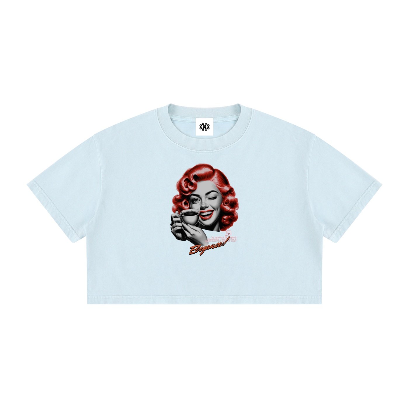 Women's Mineral Wash Cotton Crop T-Shirt - Image 7