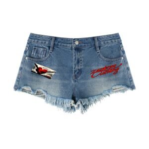Women's Vintage Wash Raw Hem Denim Shorts