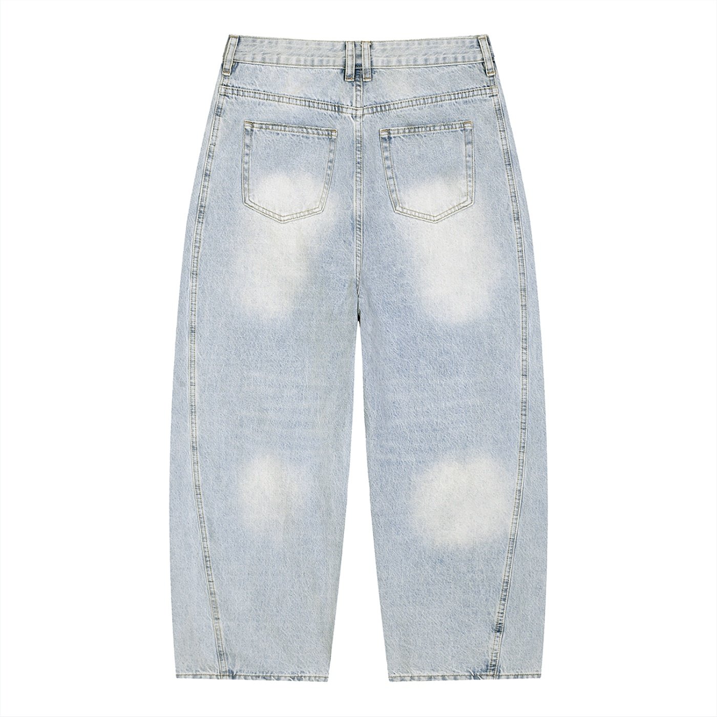 Men's Vintage Wash Sunfade Barrel Leg Jeans - Image 2