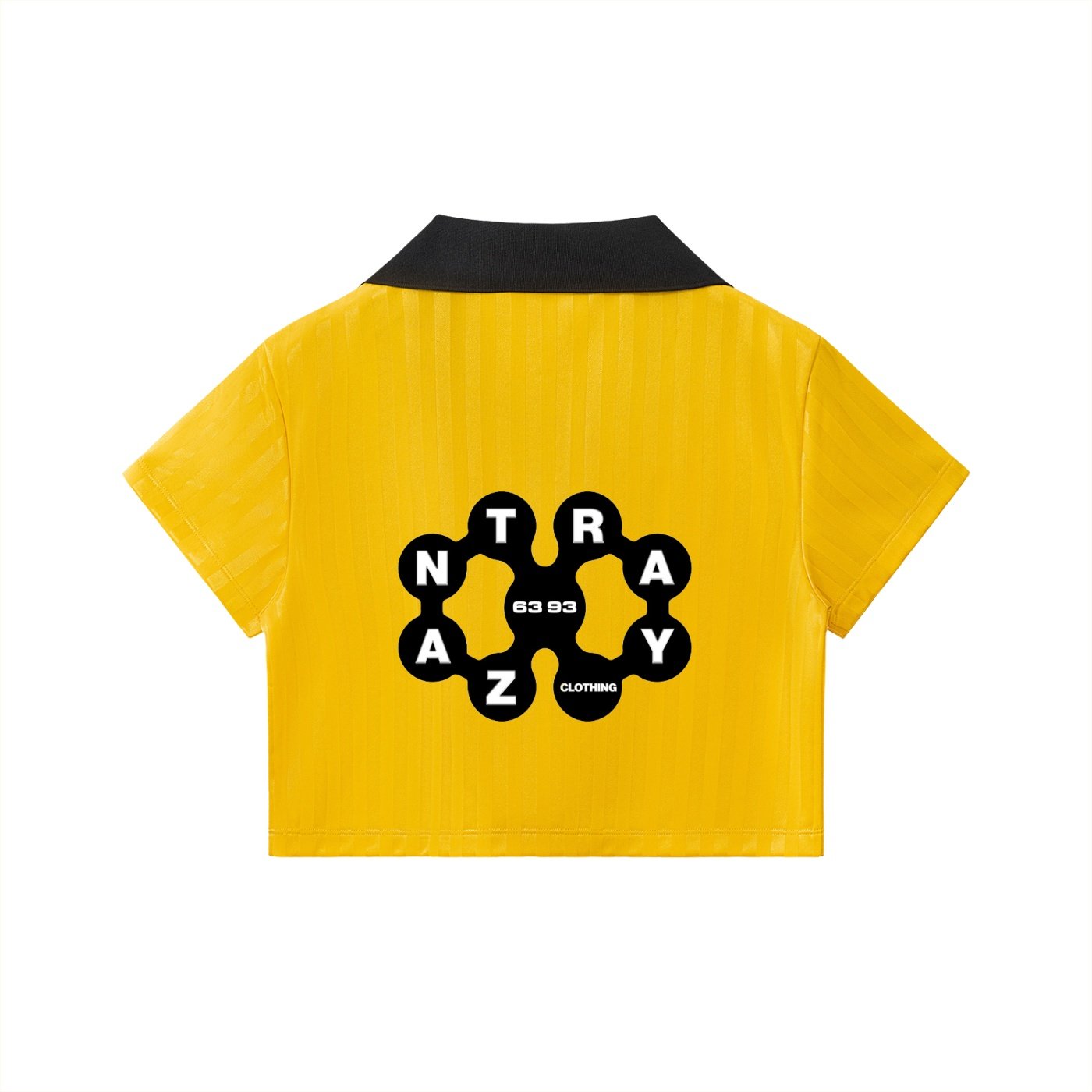 Contrast Collar Striped Cropped Jersey - Image 4