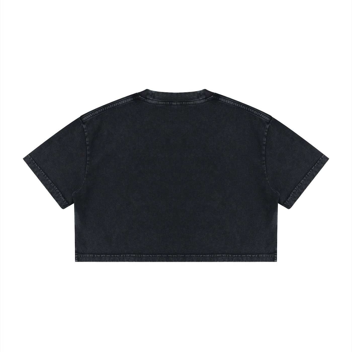 Women's Mineral Wash Cotton Crop T-Shirt - Image 2