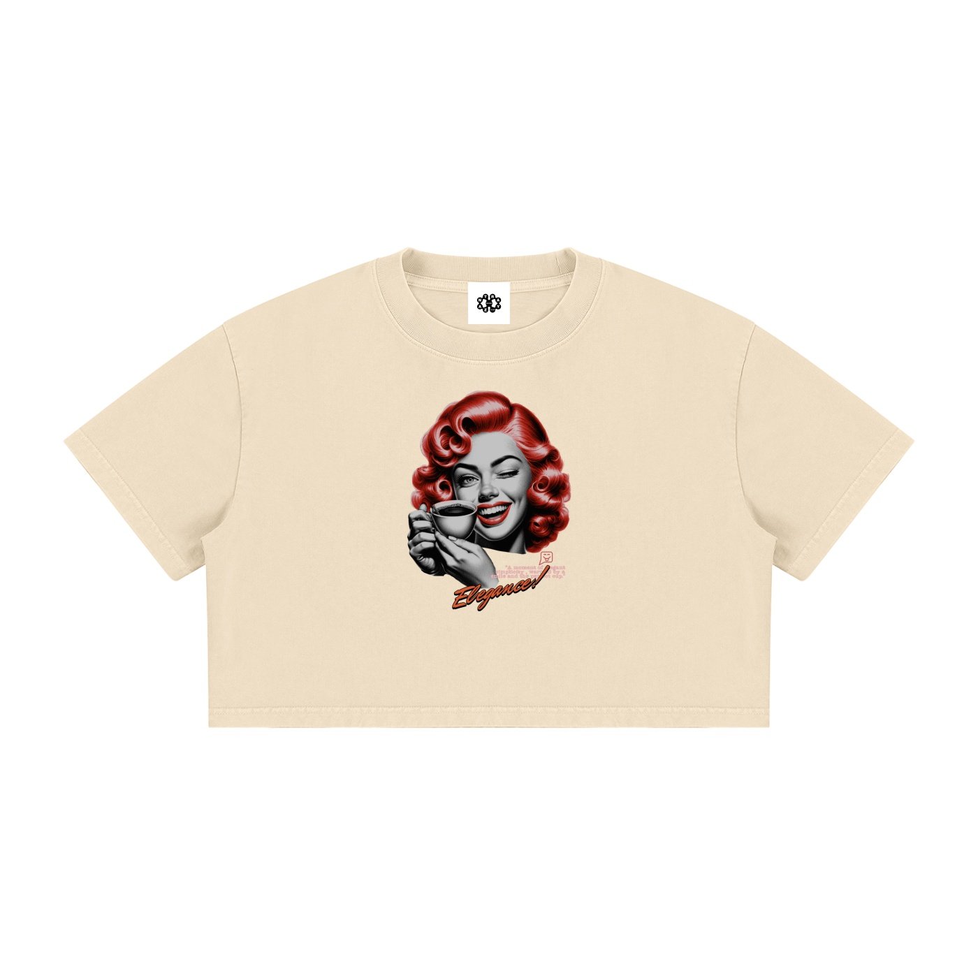 Women's Mineral Wash Cotton Crop T-Shirt - Image 5