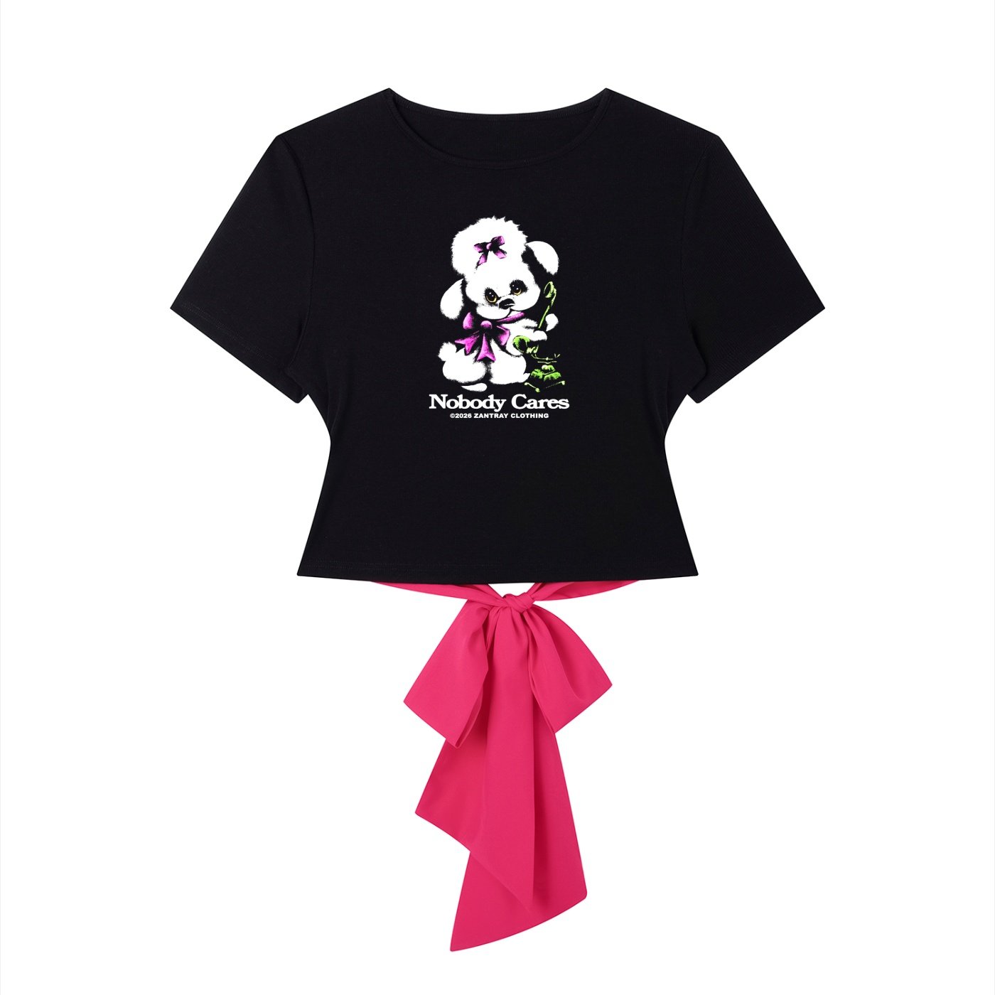 Women's Slim Fit Boatneck T-Shirt Nobody cares - Image 5