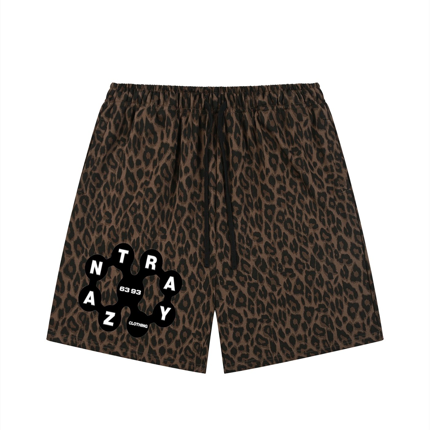 Unisex Heavyweight Leopard Drawstring Shorts