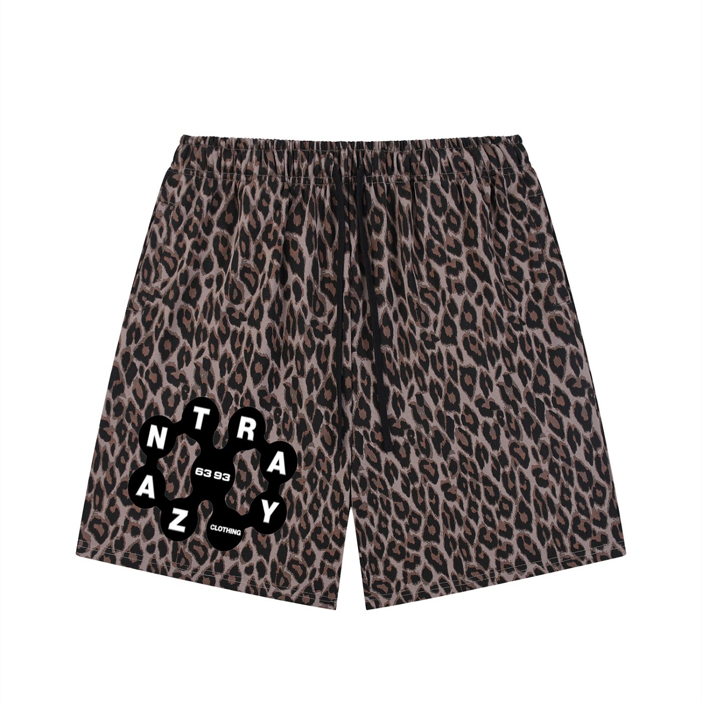 Unisex Heavyweight Leopard Drawstring Shorts - Image 5
