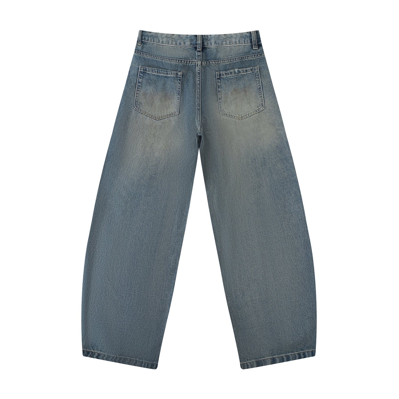 Men's Distressed Barrel Leg Jeans - Image 2