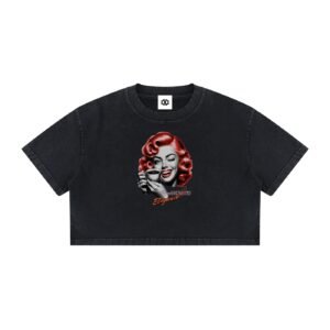 Women's Mineral Wash Cotton Crop T-Shirt