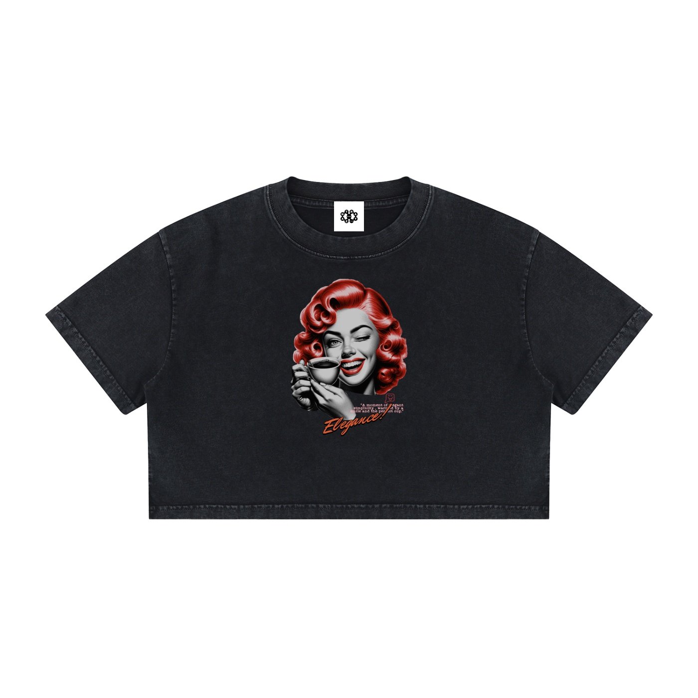 Women's Mineral Wash Cotton Crop T-Shirt