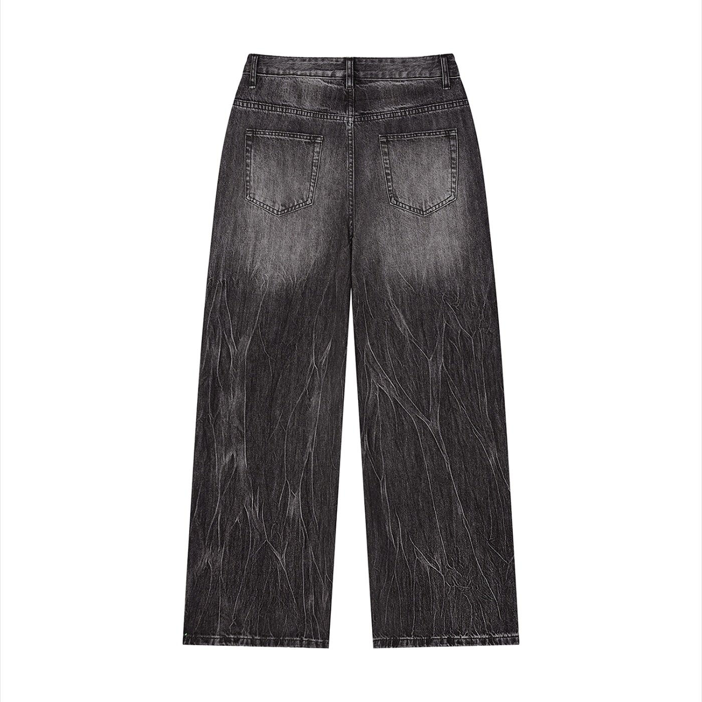 Men’s Vintage Wash Wide Leg Jeans - Image 2