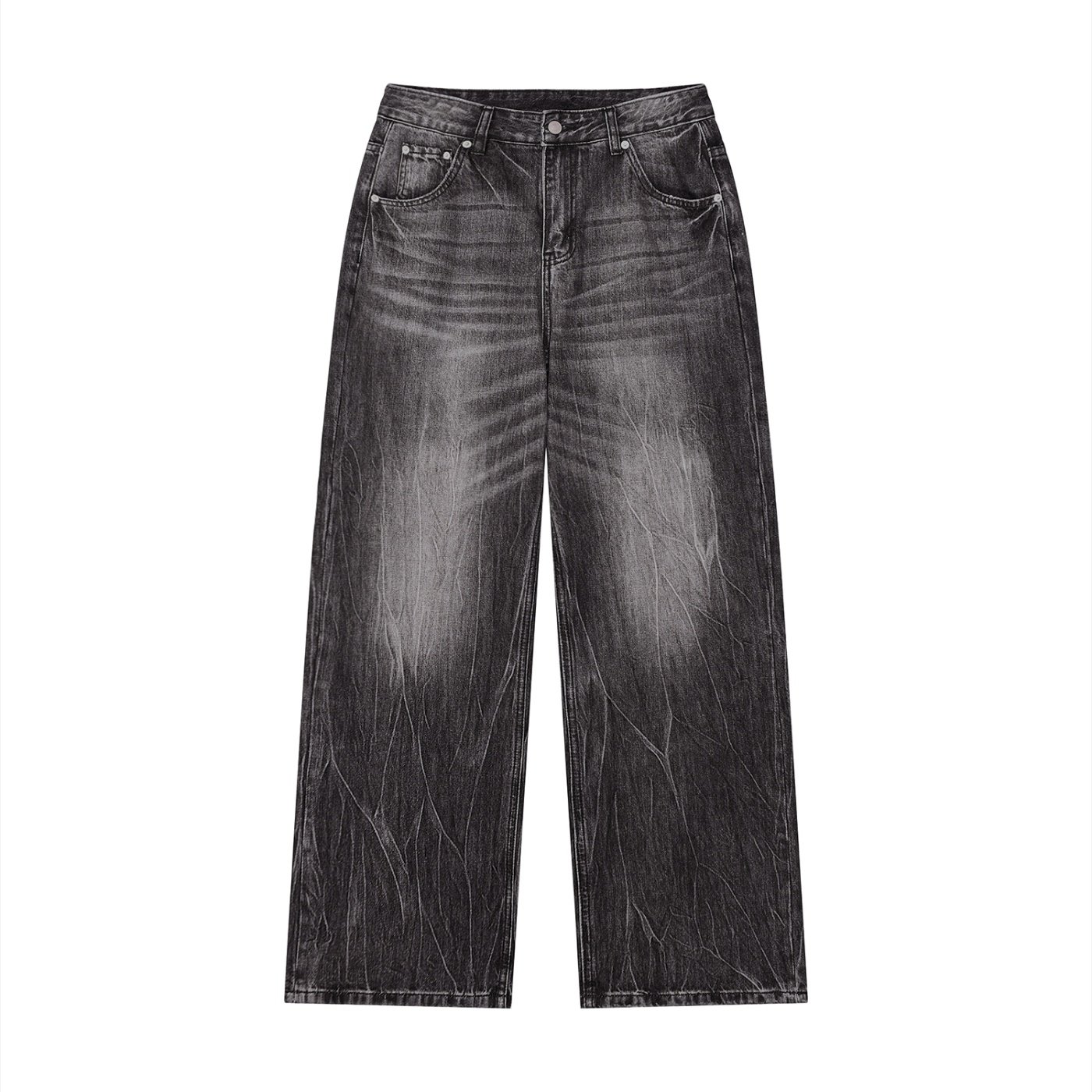 Men’s Vintage Wash Wide Leg Jeans