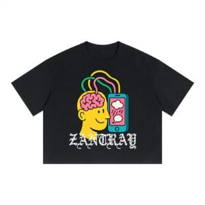 Unisex Boxy Drop Shoulder Crop T-Shirt