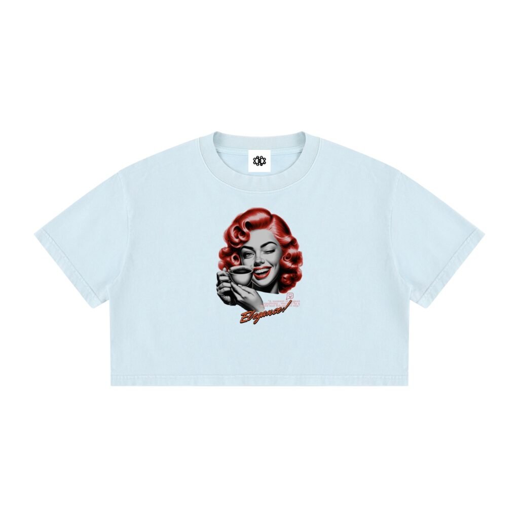 Women's Mineral Wash Cotton Crop T-Shirt