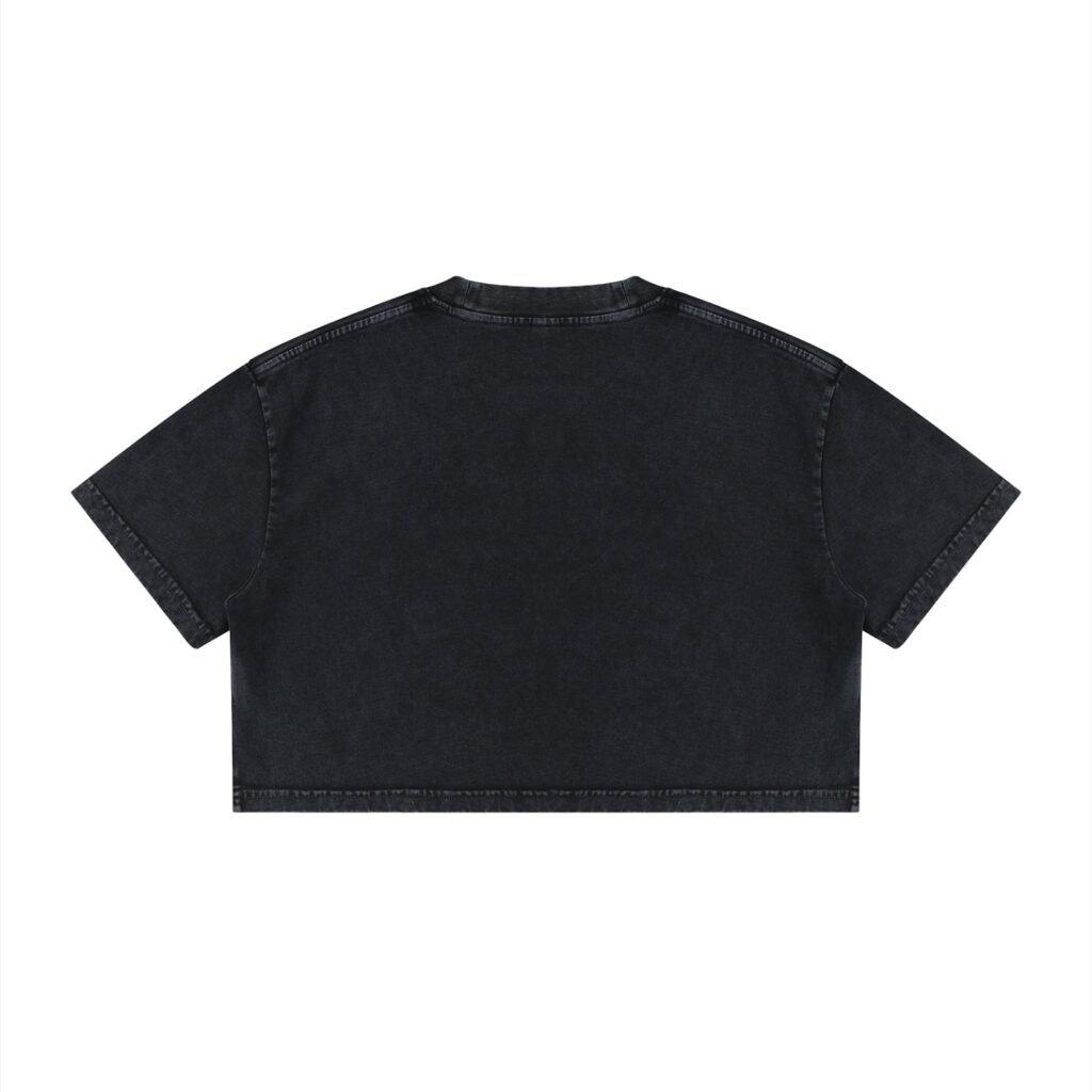 Women's Mineral Wash Cotton Crop T-Shirt