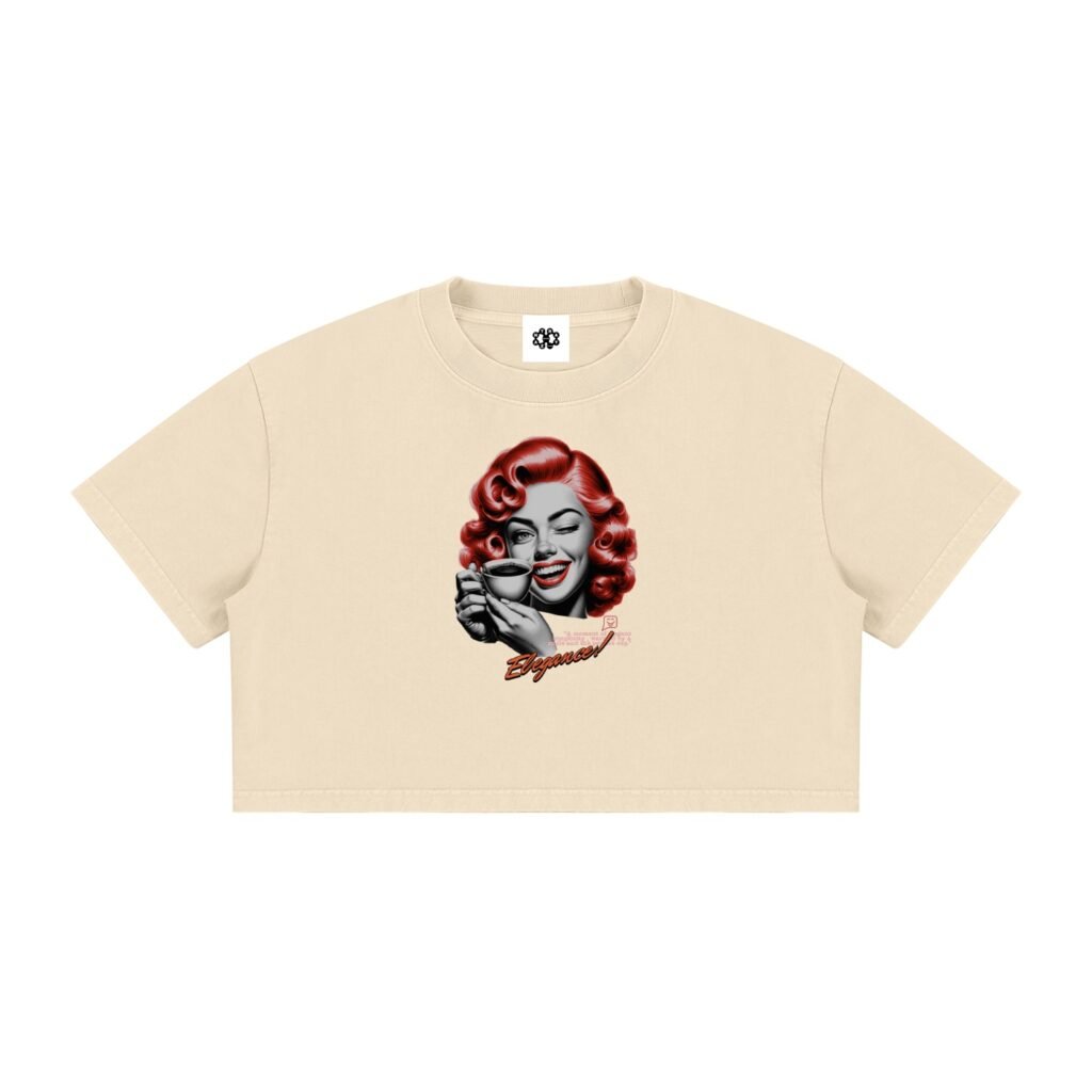 Women's Mineral Wash Cotton Crop T-Shirt
