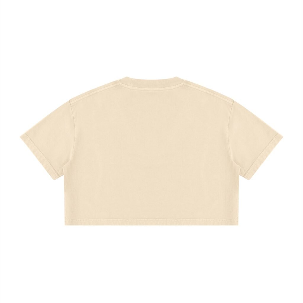 Women's Mineral Wash Cotton Crop T-Shirt